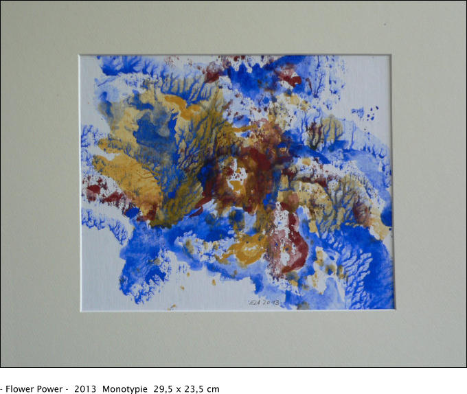 - Flower Power -  2013  Monotypie  29,5 x 23,5 cm